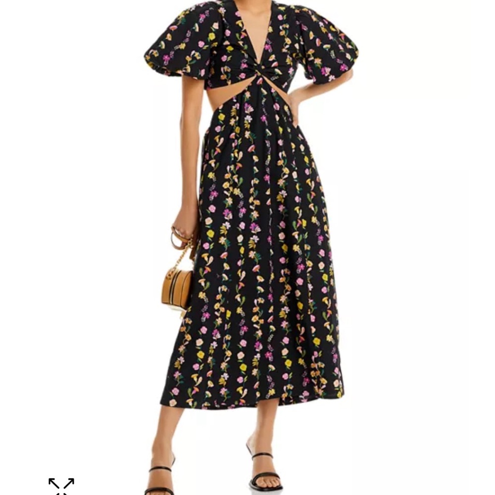 Banjanan Mariana Cotton Cutout Floral Dress